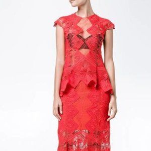 Jonathan Simkhai Intricate Lace Appliqué Top and Skirt - NWT